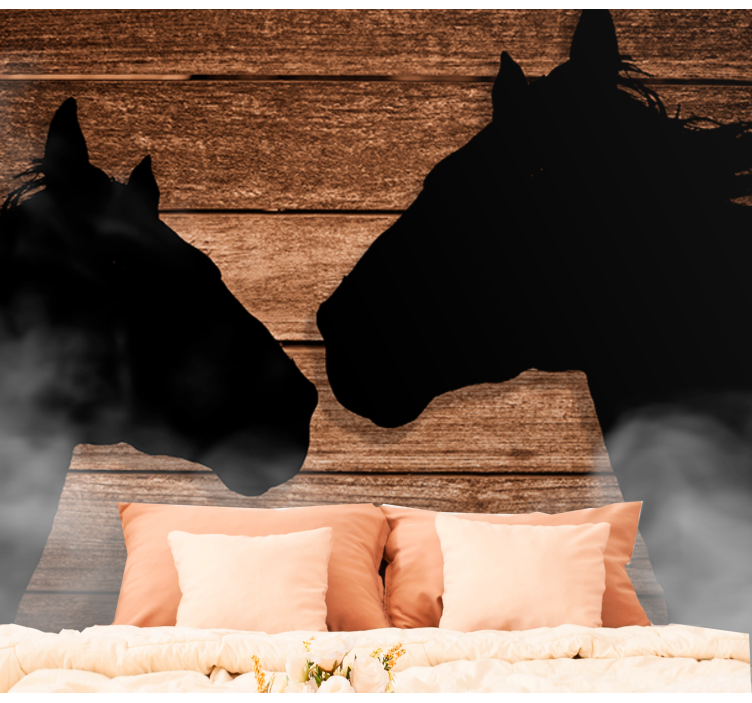 Horse Silhouette Encounter animals wall mural - TenStickers