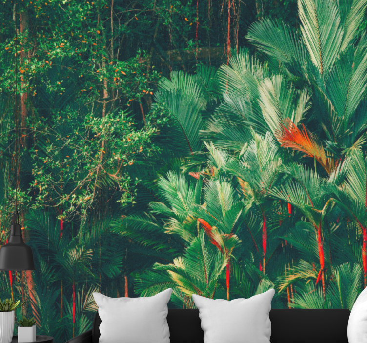 Jungle wall mural tropical palm collection - TenStickers