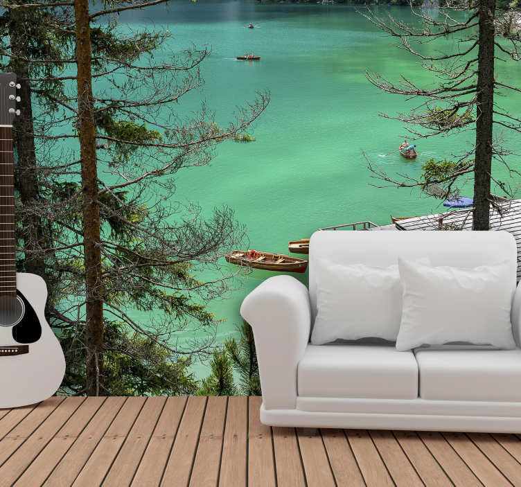 Lake House lake wall mural - TenStickers