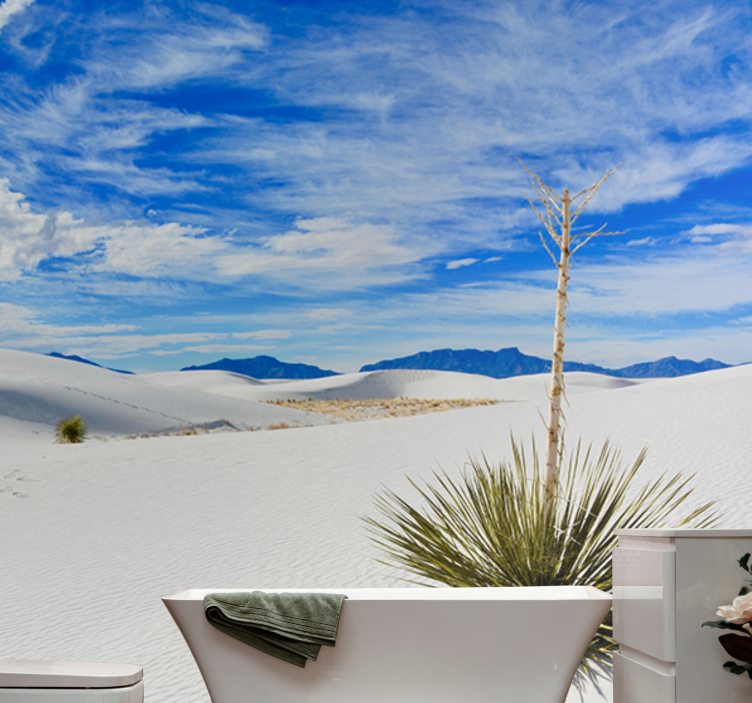 Landscape wall mural desert landscape view - TenStickers
