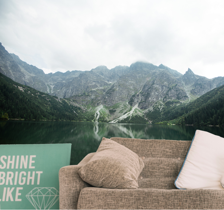 Landscape wall mural magnificent mountain reflection - TenStickers