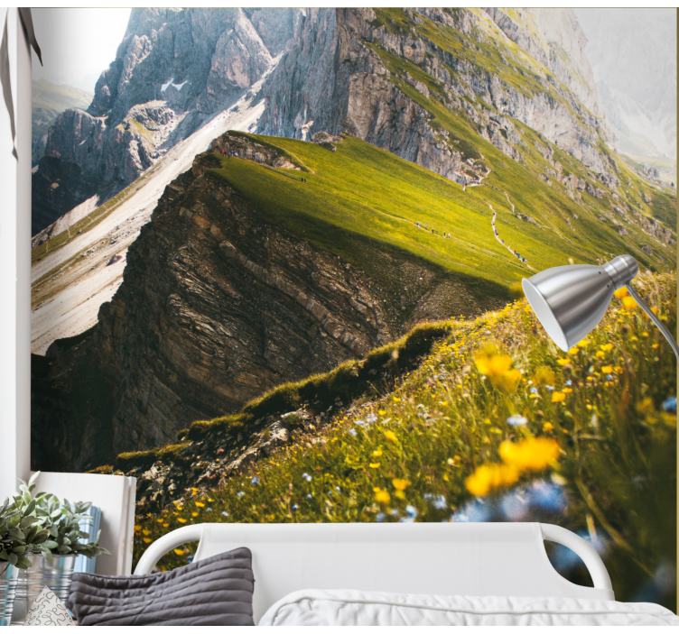 Landscape wall mural majestic mountain range - TenStickers