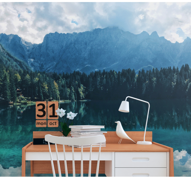 Landscape wall mural mountain echo lake - TenStickers