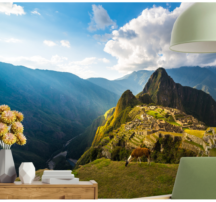 Machupichu mountain nature wall mural - TenStickers