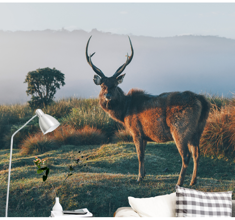 Majestic stag profile animals wall mural - TenStickers