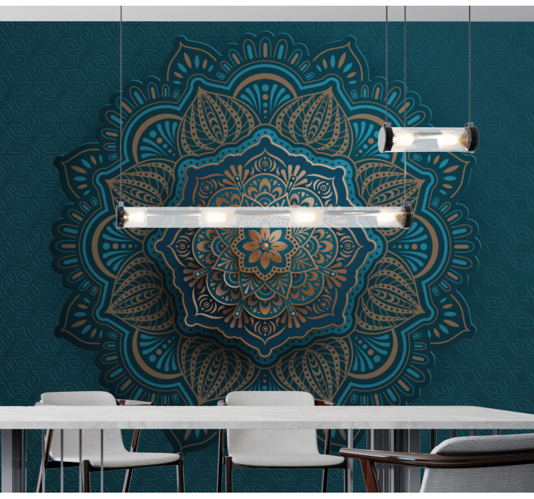Mandala turquoise Wall Mural - TenStickers