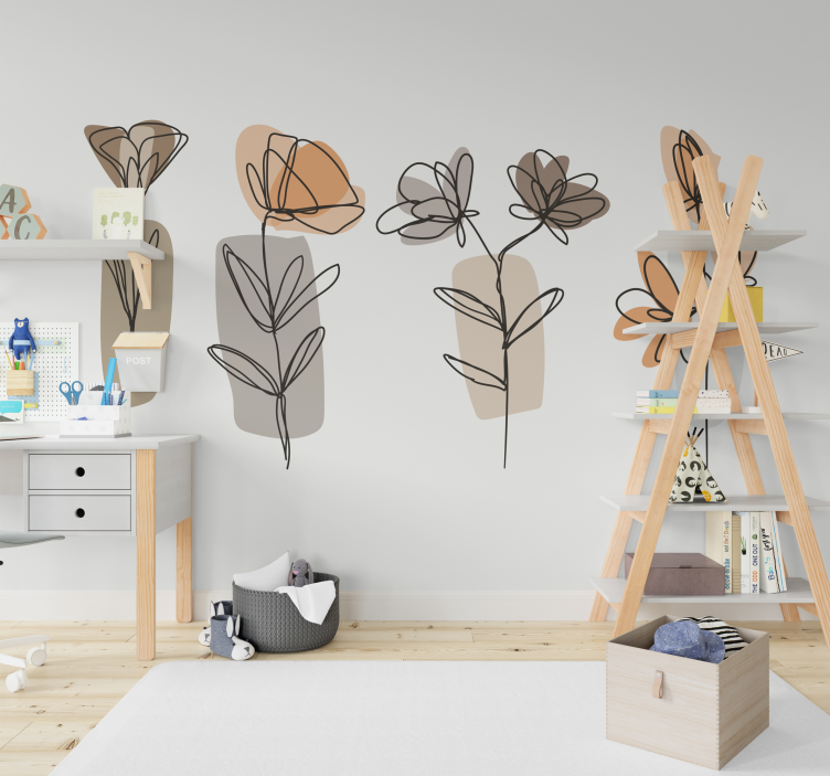 minimalistic style wall mural - TenStickers