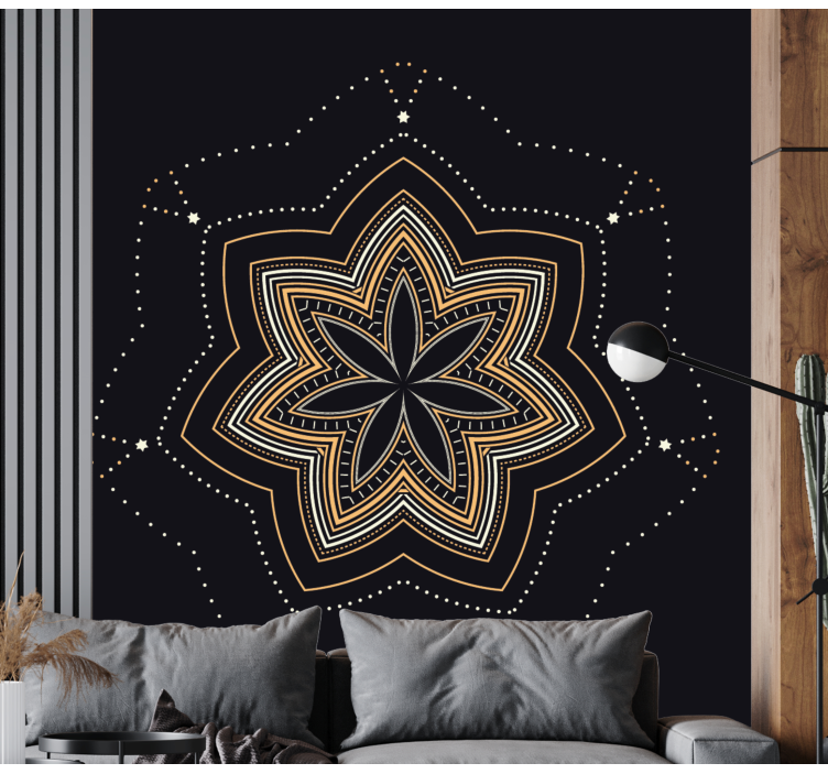 Modern flower Mandala Wall Mural - TenStickers
