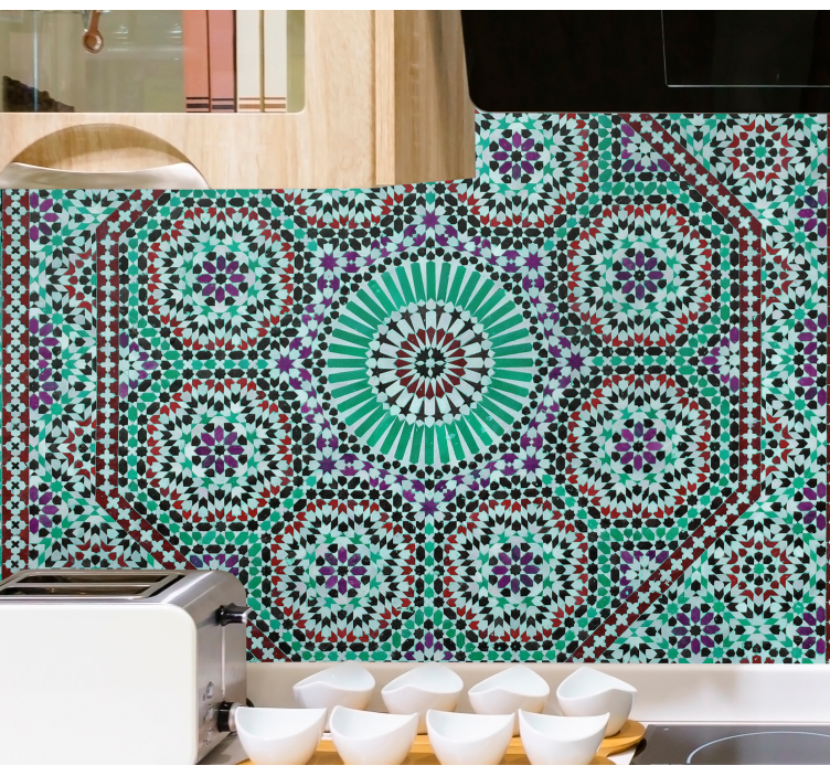 Moroccon style circle tile wall mural - TenStickers