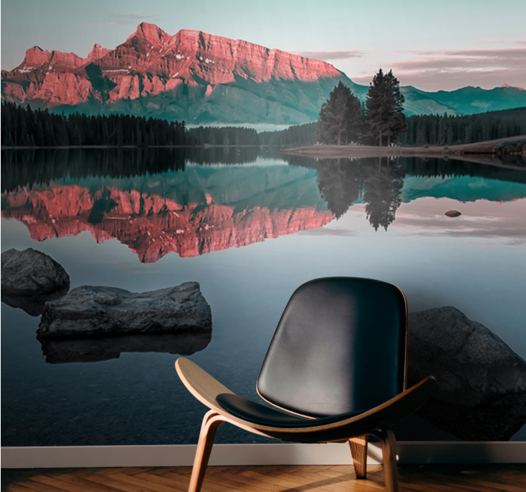Mountain echo landscape landscape wall mural - TenStickers