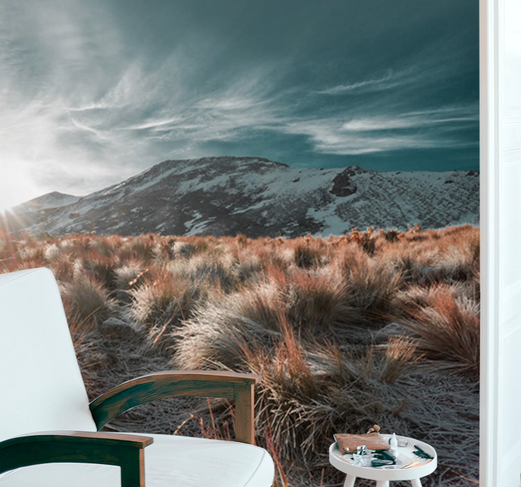 Mountain sunrise scenery landscape wall mural - TenStickers