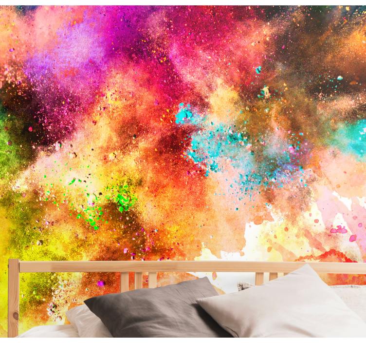 Multicolor splash colors Abstract Wall Murals - TenStickers