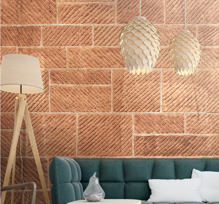 Mural stone wall textured stone design - TenStickers