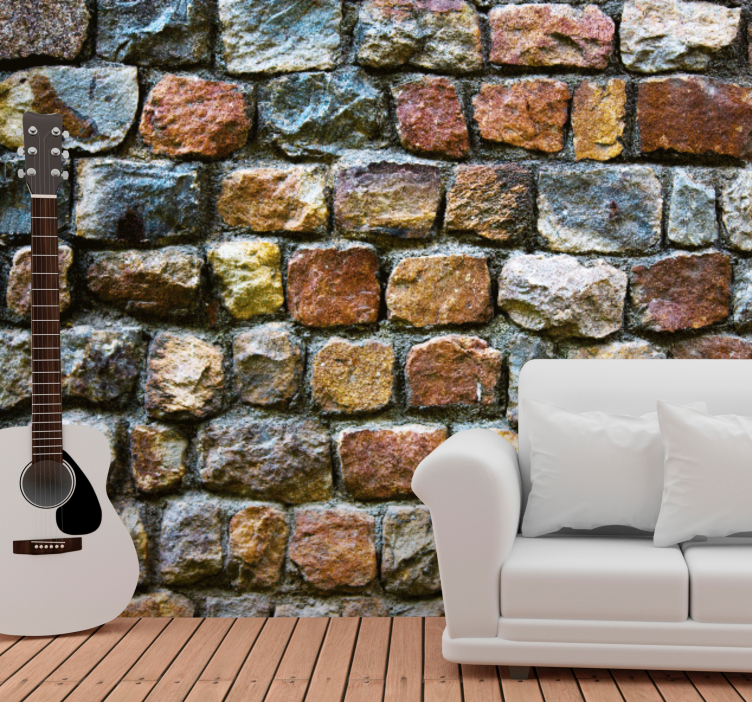 Mural stone wall with natural stone surface - TenStickers