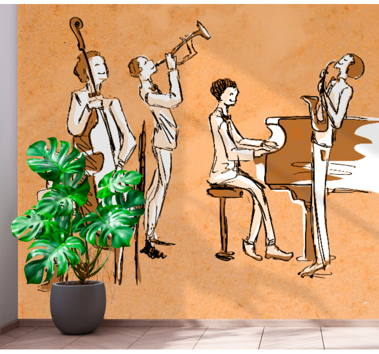 Music wall mural jazz band show performance - TenStickers