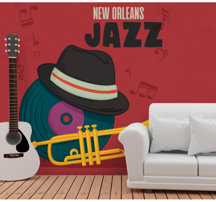 Music wall mural new orleans jazz artwork - TenStickers