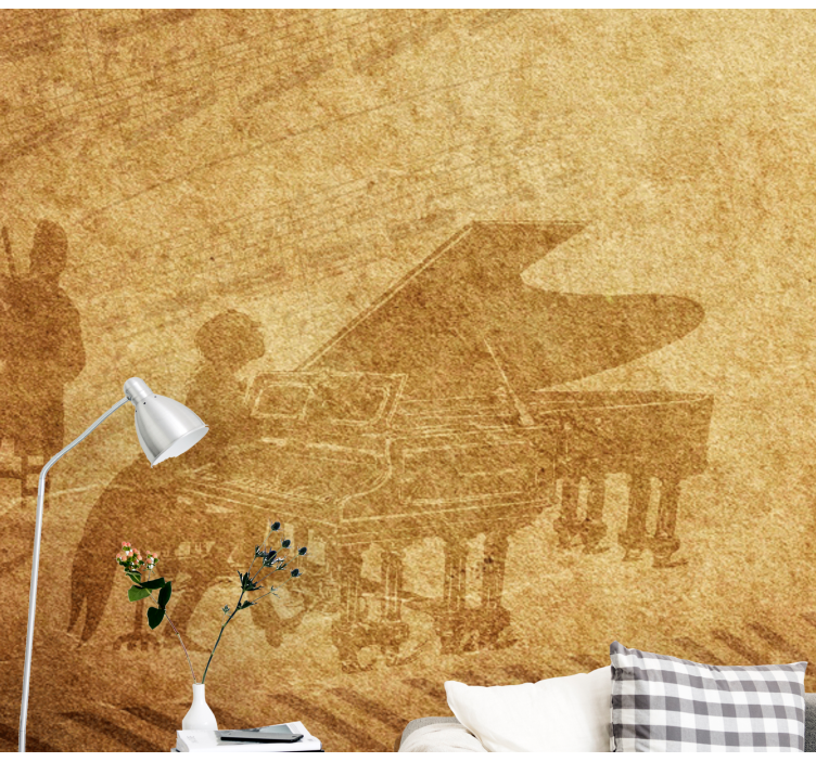 Music wall mural piano performance artwork - TenStickers