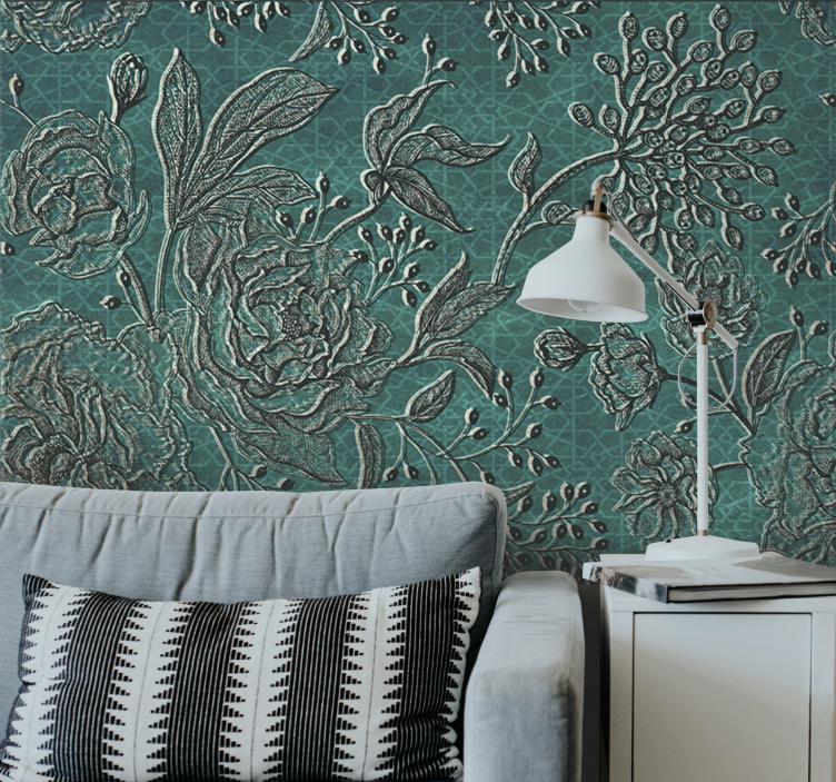 Oriental floral nature wall mural - TenStickers
