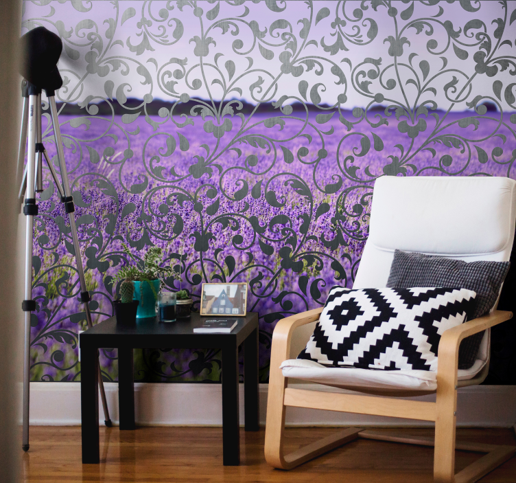 Ornamental leaf Paisley flower wall mural - TenStickers