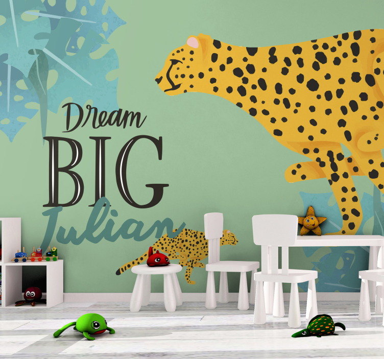 Personalised Leopards Jungle  custom wall mural - TenStickers