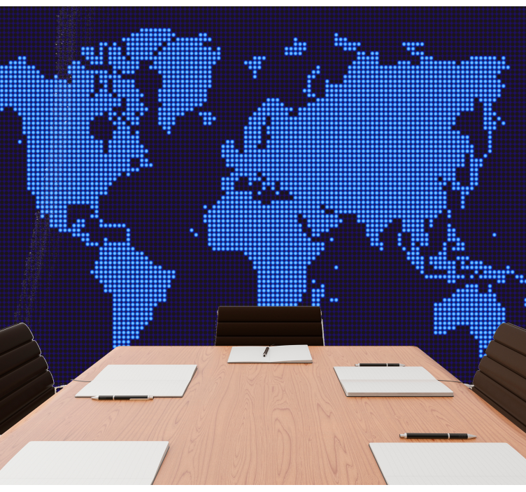 Pixelated Global Map world map wallpaper - TenStickers