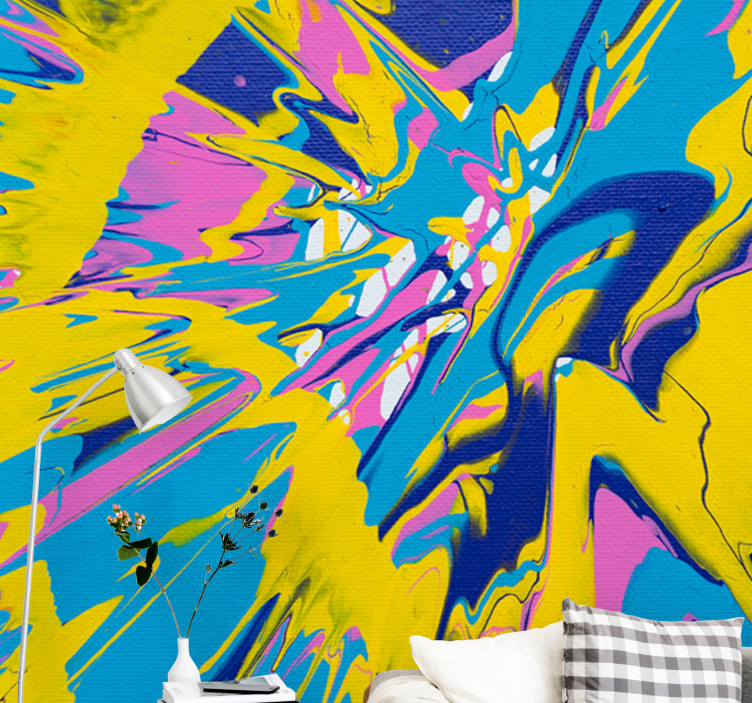 Pop art abstract painting Urban Art Wall Mural - TenStickers
