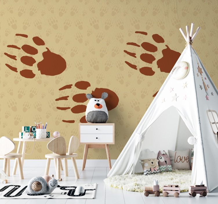 Porcupine footprint Wall Murals for Bedrooms - TenStickers