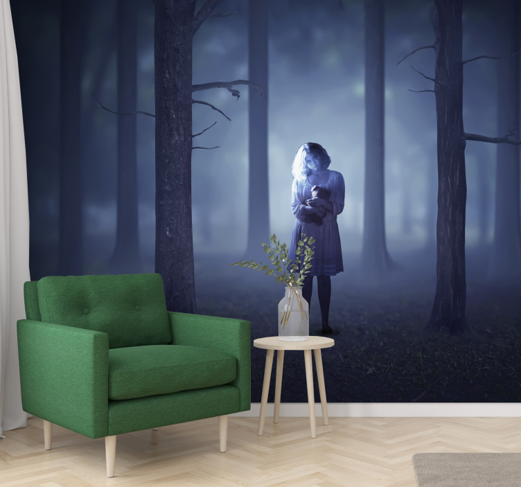 Printed ghost photo wall mural - TenStickers