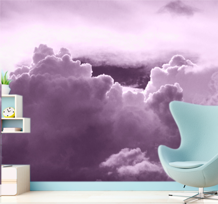 Purple clouds natural aesthetic Sky Wall Mural - TenStickers