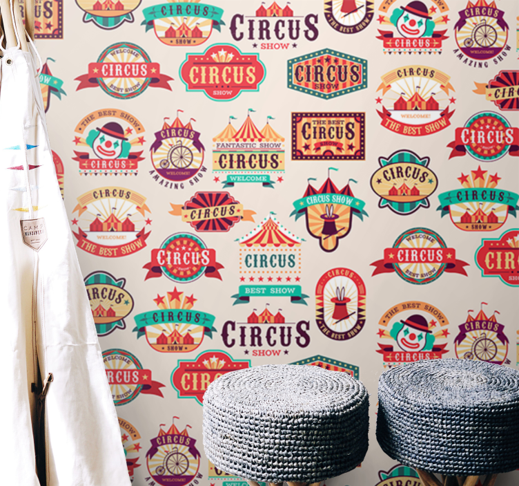 Quote wall mural circus-themed decor - TenStickers