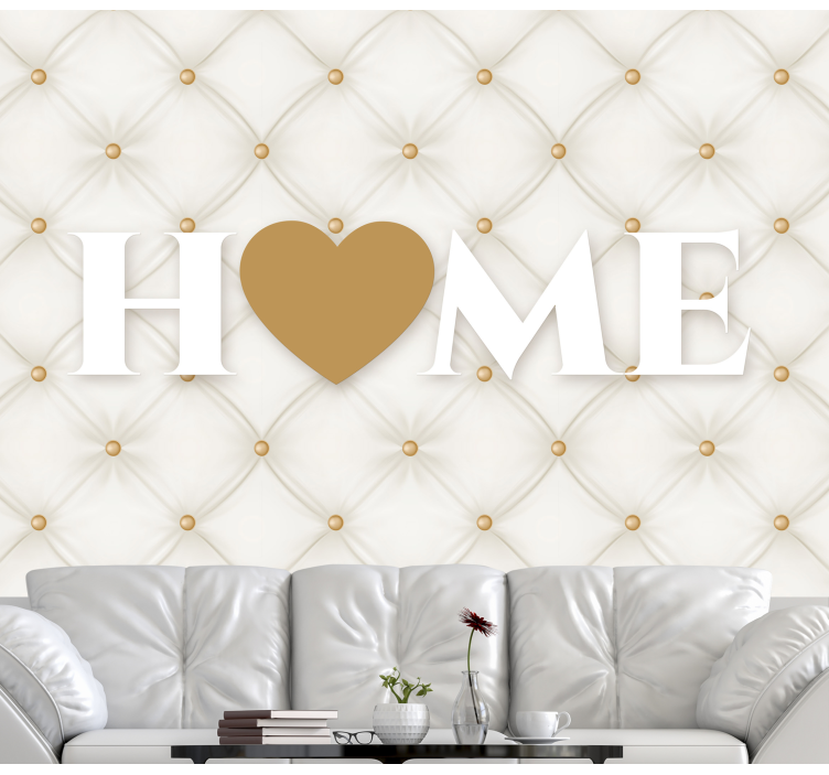 Quote wall mural cozy home vibes - TenStickers