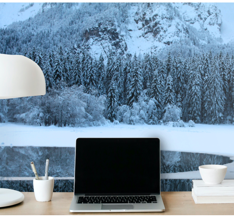 Serene winter landscape landscape wall mural - TenStickers