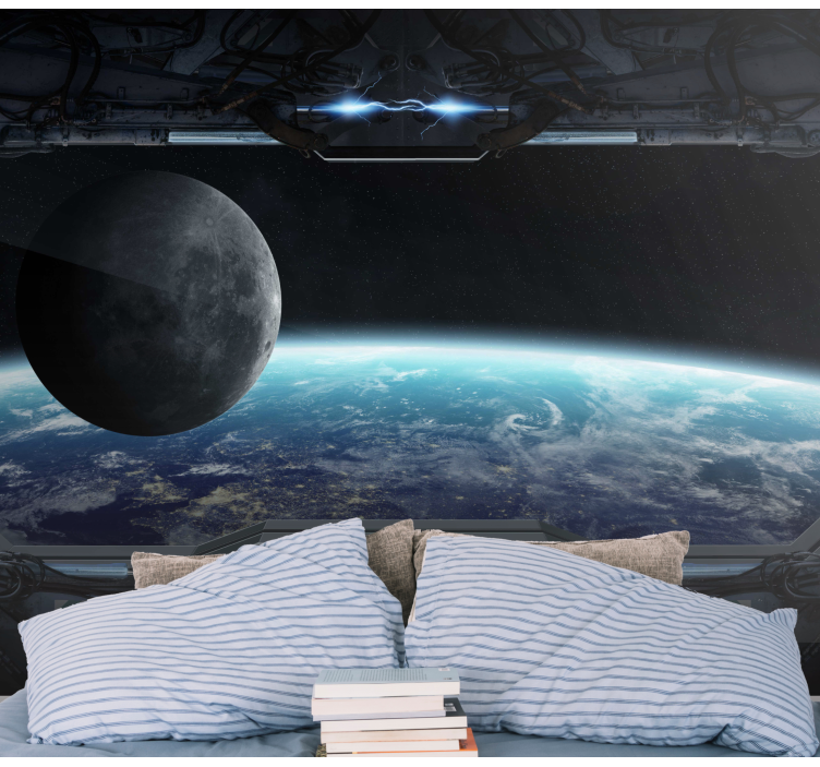 Space views 3D effect Wall Mural - TenStickers