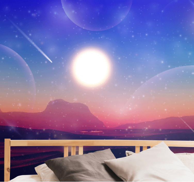 Space wall mural heavenly dreamworld - TenStickers