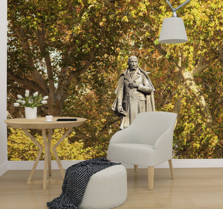 Statue Among Foliage people wall mural - TenStickers