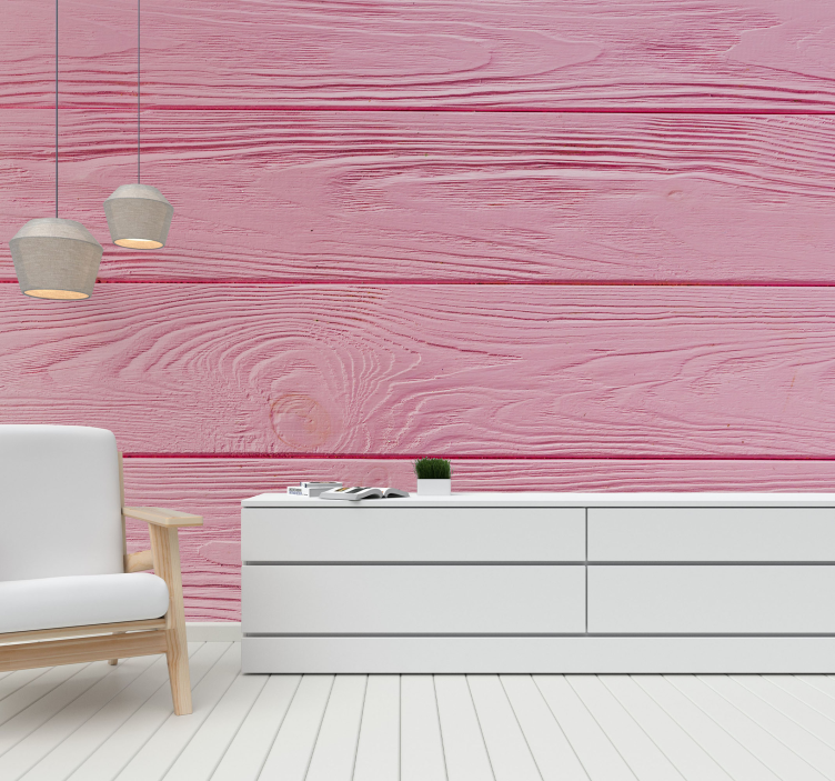 Texture wall mural pink wood panels - TenStickers