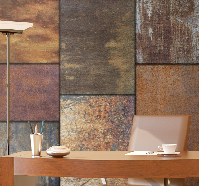 Texture wall mural textured rustic panels - TenStickers