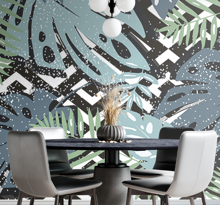 Tropical Leaf Elements wall mural nature - TenStickers
