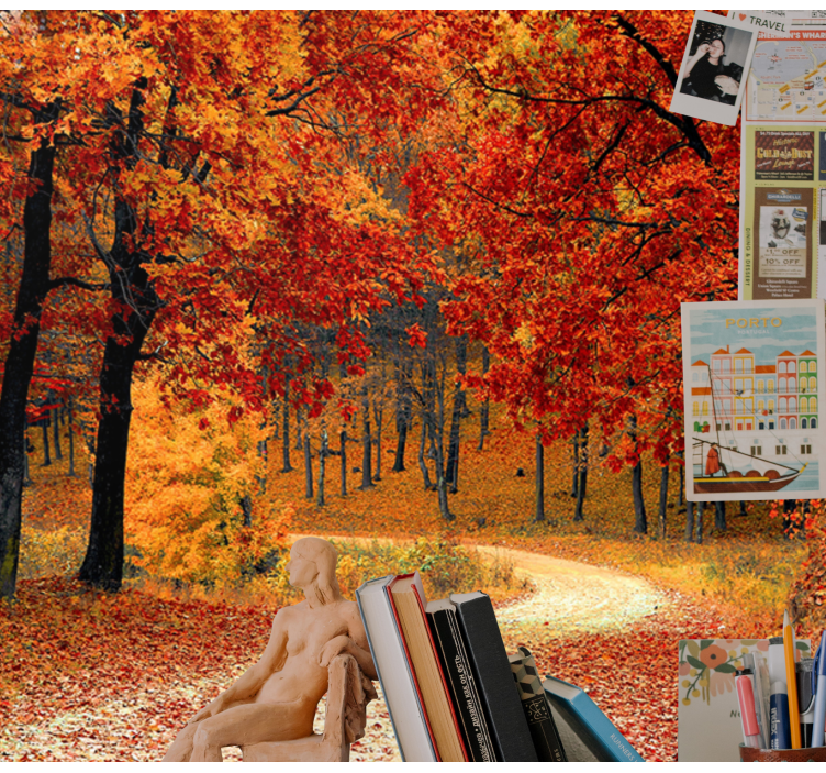 Tunnel of trees nature wall mural - TenStickers