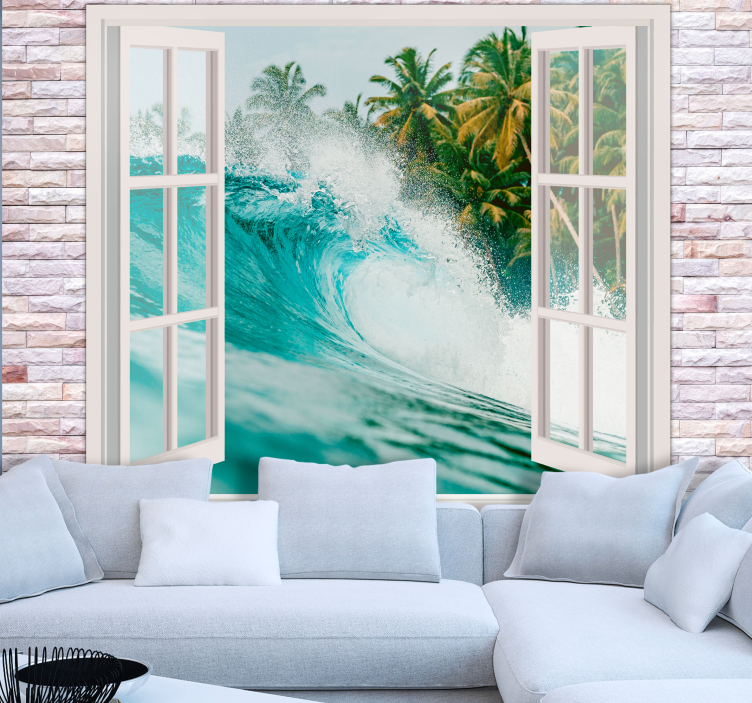 Under the sea wall mural ocean wave scene - TenStickers