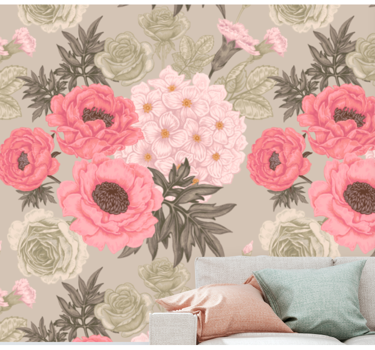vintage clove flower wall mural - TenStickers