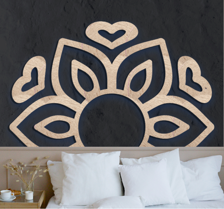 Wall mural buddha heart lotus pattern - TenStickers