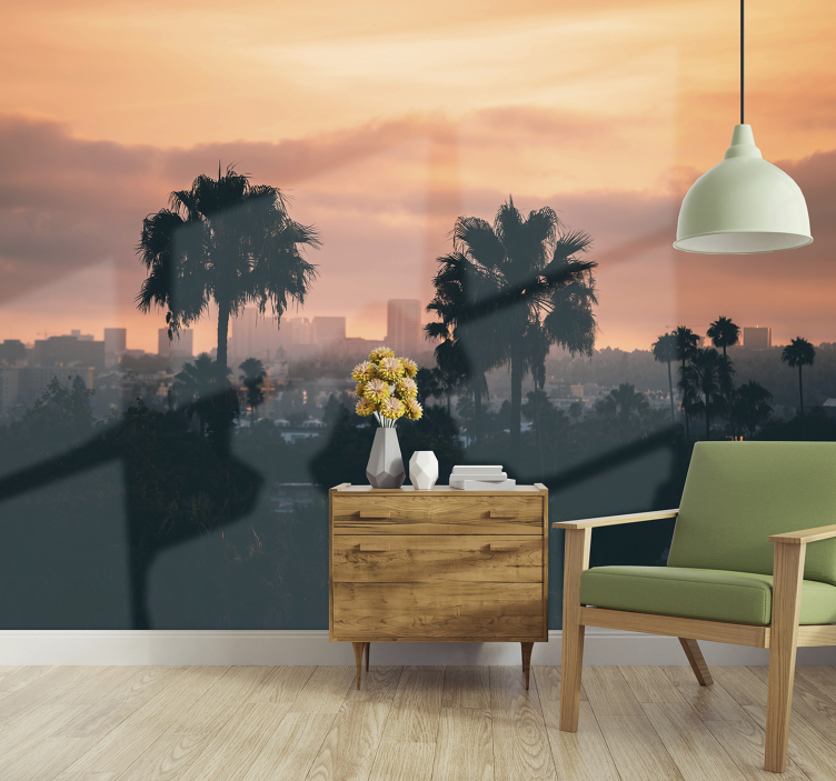 Wall mural Los Angeles sunset - TenStickers