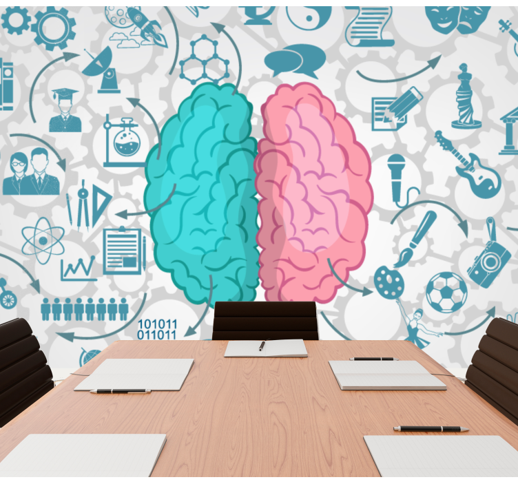 Wall mural modern creative brain design - TenStickers