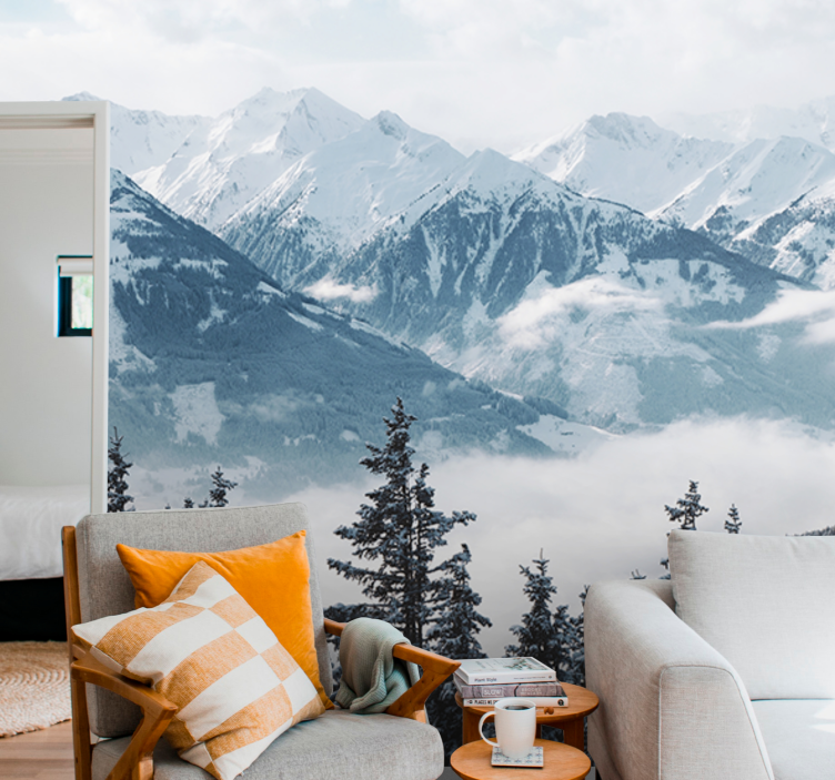 Wall mural mountain grand snowy peaks - TenStickers