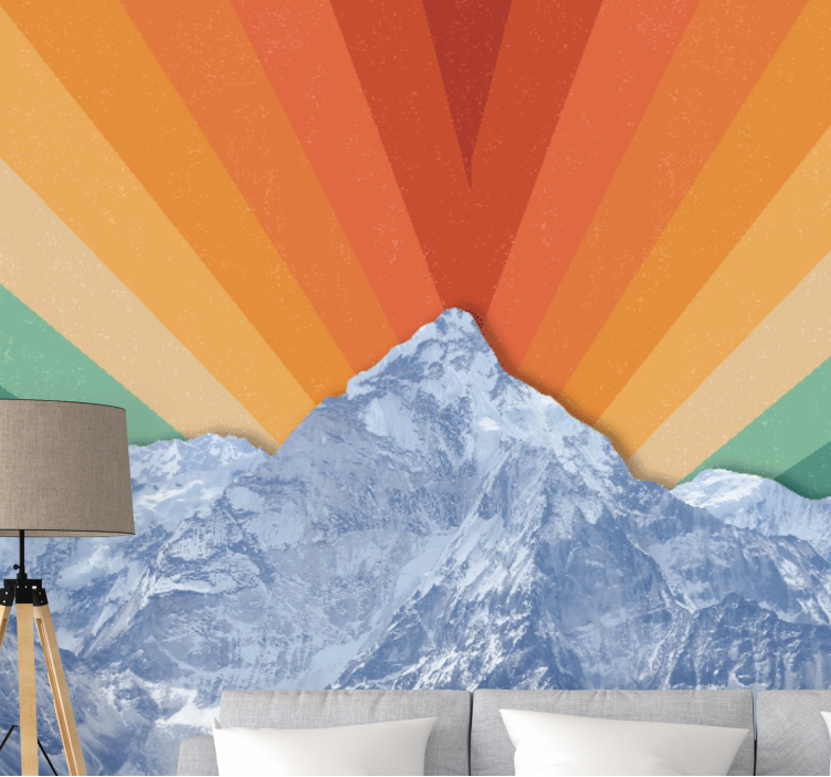 Wall mural mountain sunrise mountain peaks - TenStickers