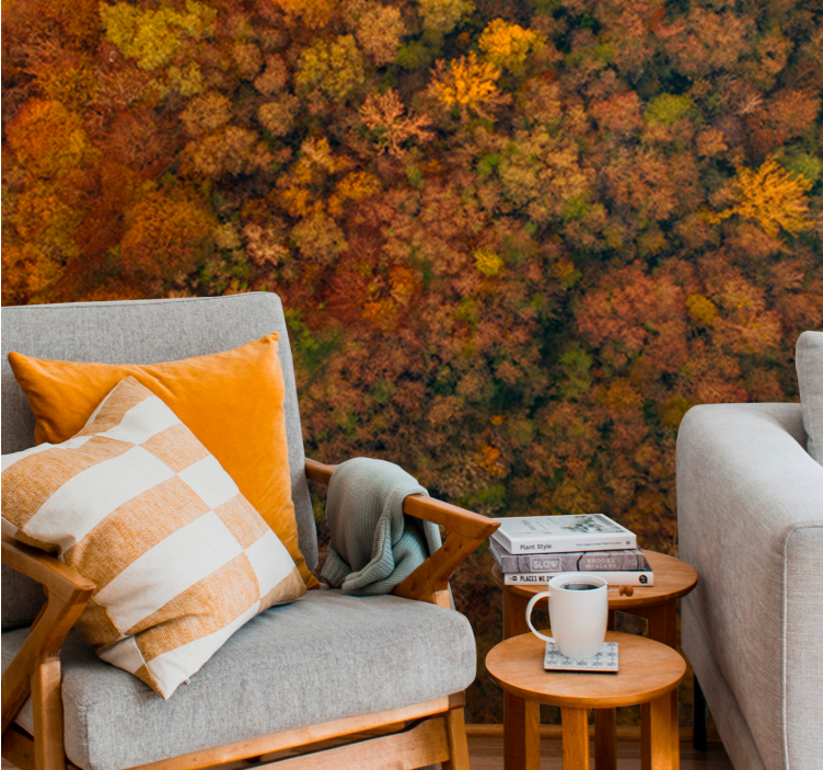 Wall mural nature autumn canopy perspective - TenStickers