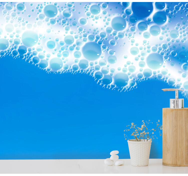 Wall mural nature bubble wave pattern - TenStickers