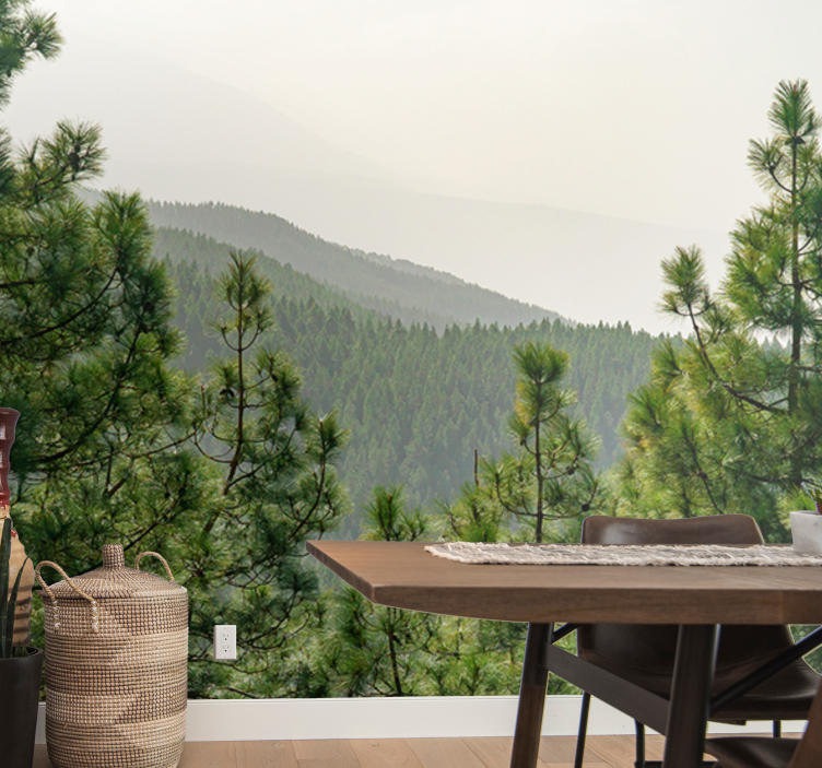 Wall mural nature lush greenery landscape - TenStickers