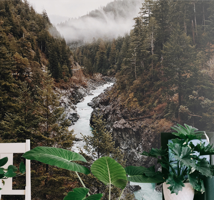 Wall mural nature majestic river scene - TenStickers